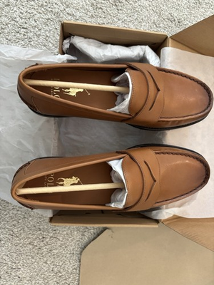 #ad Polo Ralph Lauren Alston Penny Loafer Tan Leather Mens US 8 D Round Toe $120.00