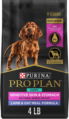 Sensitive Skin and Stomach Puppy Food Lamb and Oat Meal Formula - 4 Lb. Bag