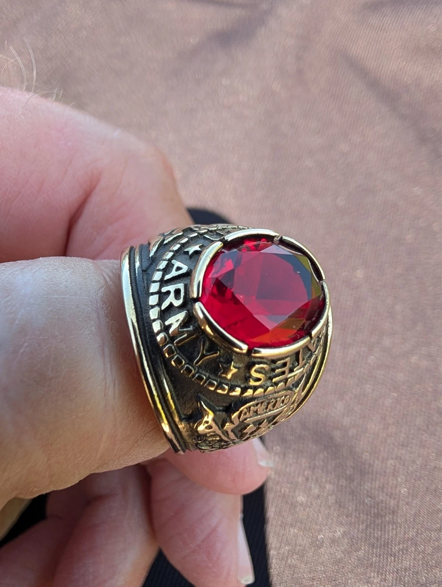 Red Military Rings for Men for sale | eBay