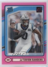 2024 Panini Clearly Donruss Rated Rookie Pink Ja'Tavion Sanders #81 1qr7