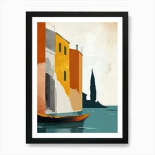 Sardinian Sunsets: Coastal Residenc Framed Wall Art Poster Canvas Print Picture