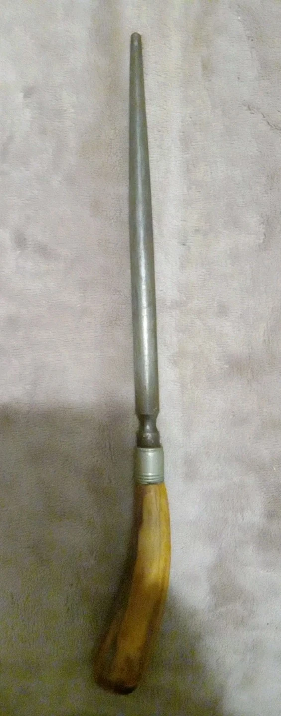 KOTTLE Knife Sharpening Steel Honing Rod GERMANY Sharpener 13.5 Wooden Handle