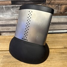 Global Knife Block Stainless Steel holds Five Knives ￼