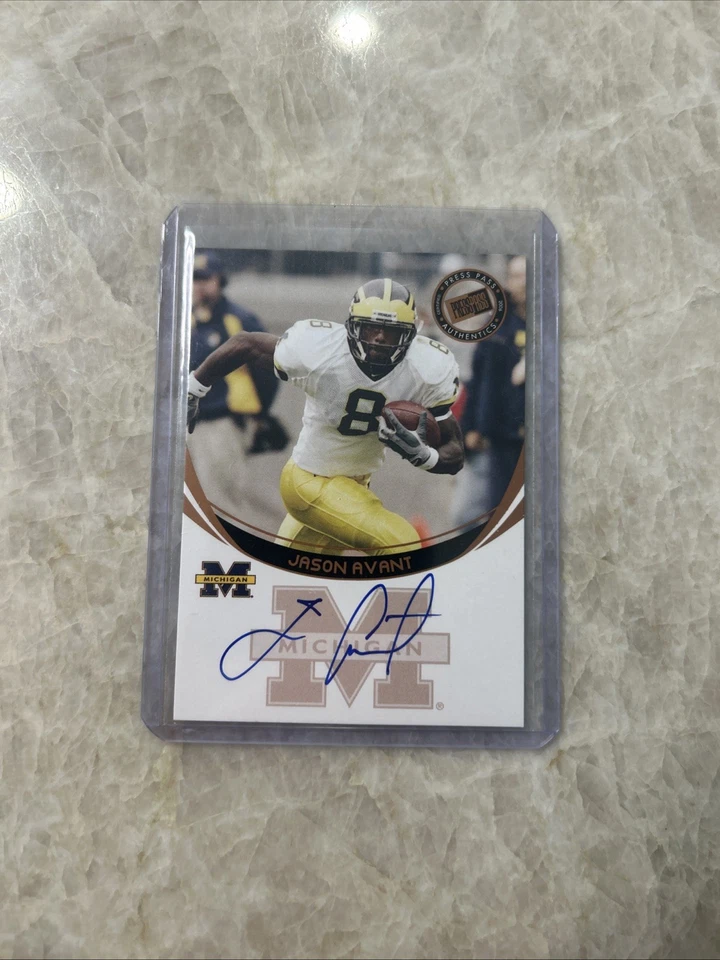 2006 Press Pass - Jason Avant Rookie Auto Michigan Wolverines  - Image 2 of 4