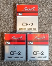 Amsoft CF-2 Compact Floppy Discs Set of 3 Double sided for single sided FD drive