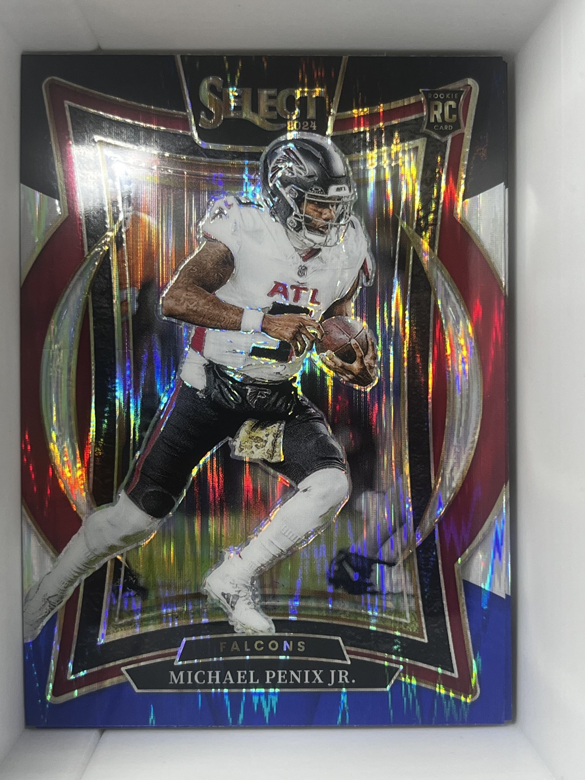 2024 Panini Select - Concourse Michael Penix Jr. Black & Blue Shock Prizm (RC)