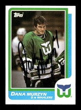 1986-87 Topps 58 Dana Murzyn signed auto autograph  black sharpie, whalers BXCP5