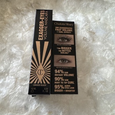 NEU CHARLOTTE TILBURY Exagger-Eyes Volume Mascara SCHWARZ 10ML VOLLE GRÖSSE - NEU IN VERPACKUNG
