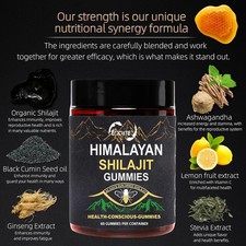 Dynamic Vitality Shilajit Gummies Pure 100 Himalayan Organic Resin Natural NEW