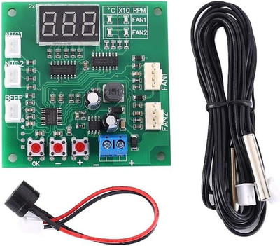 PWM Driver Module, DC 12V 24V 48V PWM 4-Wire Fan Temperature Controller with Dig