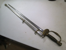 US MODEL 1860 CIVIL WAR OFFICERS GAR VETERANDS SWORD & SCABBARD BOSTON MAKER T25