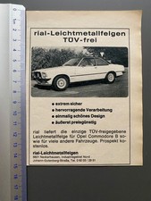 rial Leichtmetall Felgen Opel Commodore Coupe 1973 Vintage Ad Werbung Reklame