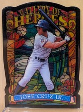 1998 Topps GALLERY OF HEROES #10 Jose Cruz Jr RARE DIE CUT ACETATE STAINED GLASS