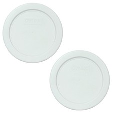 Pyrex 7202-PC 1-Cup White Food Storage Lid (2-Pack) - Made in USA 1-Cup,