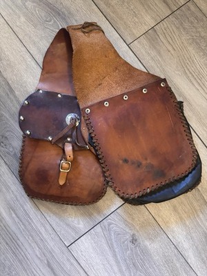 Gorgeous Custom Made leather saddle bags made during the 1960's.