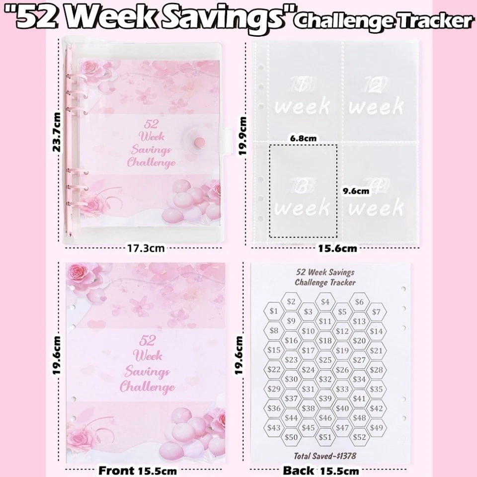 PVC 52 Week Savings Challenge Save Money Savings Binder Couples - Image 2 of 4
