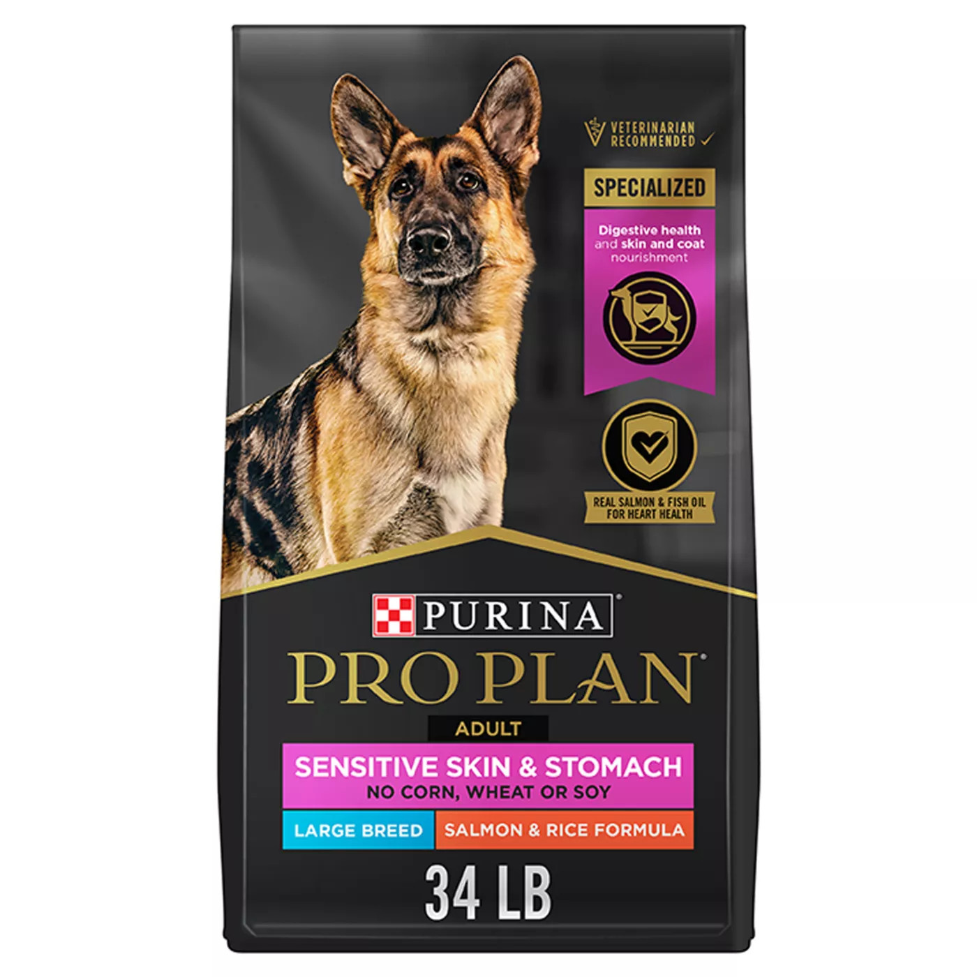 Sensitive Skin & Stomach Adult Large Breed Dry Dog Food, Salmon & Rice, 34 Lb Ba