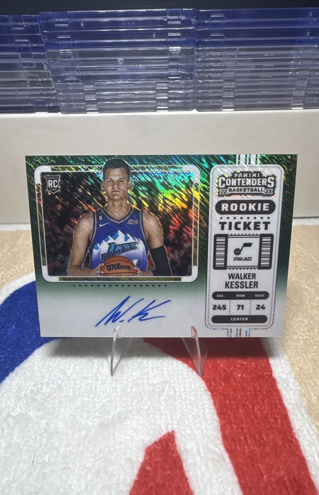 2022-23 Panini Contenders - Rookie Ticket Walker Kessler #134 Green Variation AU