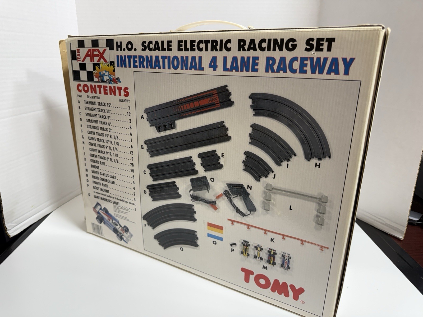 SLOT CARS TOMY TEAM AFX SUPER INTERNATIONAL RACE SET HO SCALE ROAD RACING