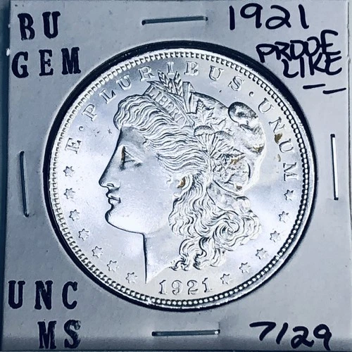 1921 BU GEM MORGAN SILVER DOLLAR UNC MS+++ U.S. MINT RARE COIN 7129