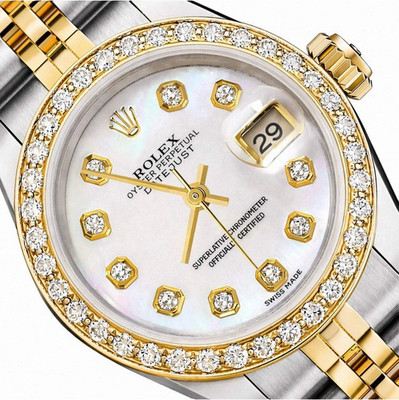 Rolex Datejust 26mm Two-Tone MOP Dial Diamond Bezel/Markers Auto Date Box