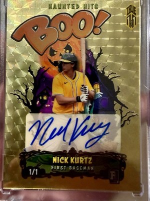 2025 Haunted Hits Boo Gold Vinyl Nick Kurtz True 1-1 Auto Casehit