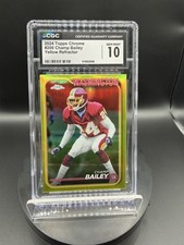 2024 Topps Chrome - Champ Bailey #200 Yellow Refractor /75 Redskins Commanders