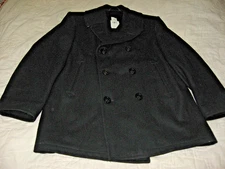 Vintage Sterlingwear of Boston DSCP Men's USN Wool Peacoat 44S USA Black