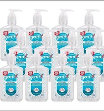Germ x Hand Sanitizer, 8 fl Oz, Moisturizing Fast Acting Formula Pack of 12