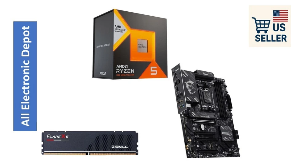 New AMD Ryzen 5 7600X3D MSI B850 Pro Gaming WiFi6 AM5 G.Skill 16GB DD5 Sealed - Image 2 of 2