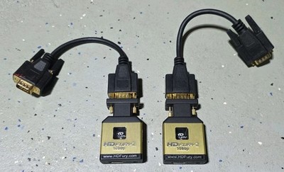 Lot Of 2 HDFury2 1080p HDMI to VGA Converter Adapter RGB HD Fury2