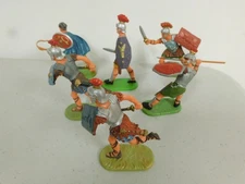 Hausser Elastolin 70mm Roman attack group x6 Lot 9