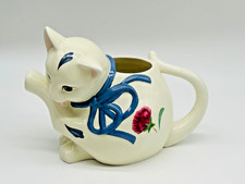 Lenox Poppies on Blue Barnyard Kitten Cat Cream Pitcher NWOB