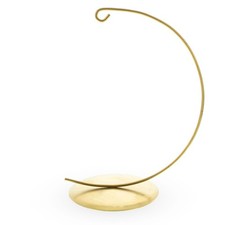 Solid Round Base Gold Metal Ornament Display Stand 7.8 Inches Poland 