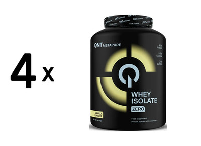 4 x QNT Metapure Zero Carb Whey Isolate (2000g) Vanilla (53,75 EUR/kg)