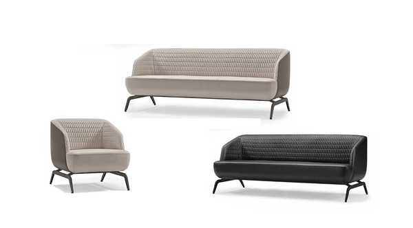 Schwarz-WeißE Couchgarnitur LuxuruiöSe 2X Dreisitzer Ledersessel 3Tlg-image