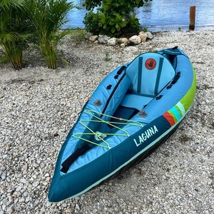 Body Glove Laguna 9’4” Inflatable Kayak w/ Seat Paddle Pump Bag