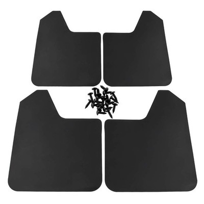 Universal Basic Mud Flaps Set Black Car Mudguard Splash Guards with Accessori...