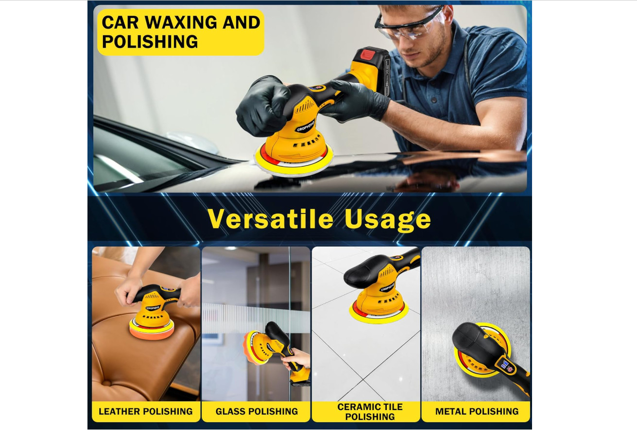 Cordless Car Buffer Polisher Compatible for Dewalt 20V Battery(Without Battery)