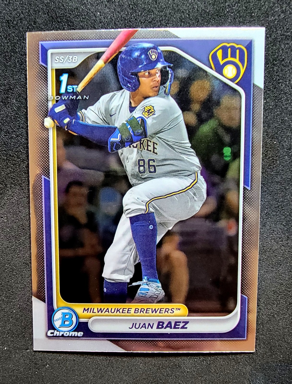 2024 Bowman Chrome #BCP-160 Juan Baez 1st Prospects Brewers