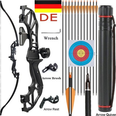 20-55lb 53'' Bogenschießen Takedown Recurvebogen Jagd Ziel Bogen Set for Beginner