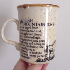 Vintage WELSH MOUNTAIN PONY gesprenkelter bra...