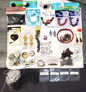 Jewelry Making Mixed Lot Beads Findings Blue Moon Beads Darice Cord Supplies #9