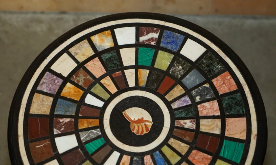 ПАРА РЕГЕНТСКИХ 1810 ОБРАЗЦОВ МРАМОРА PIETRA ТВЕРДОЙ ДРЕВЕСИНЫ И ПАЛИСАНДРА СЛУЧАЙНЫЕ СТОЛЫ - Изображение 4 из 4