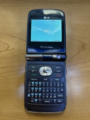 LG UN610 Mystique U.S. Cellular Blue Flip Phone QWERTY Tested Working Clean