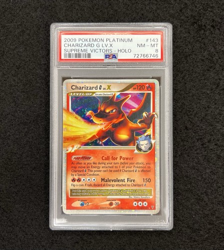 Charizard G LV.X graded PSA 8 for sale on eBay