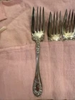Set Of 12 Wallace Rose Sterling Silver Pastry Fork(s) 6 1/4" Vintage From 1898