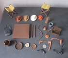 mixed lot (25) Vintage BIG JIM JOHNNY WEST MARX TOY ACCESSORIES Cowboy Campfire