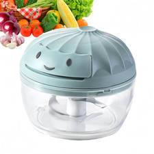 Manual Food Processor Vegetable Chopper, Mini Hand Pull String Garlic Chopper On