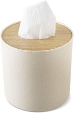 Bathroom Tissue Box Cover, Decorative Round Paper Holder, Toilet Paper Roll